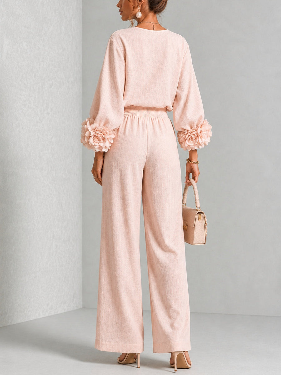 Rosalie | Rosette-Cuff Two-Piece Set