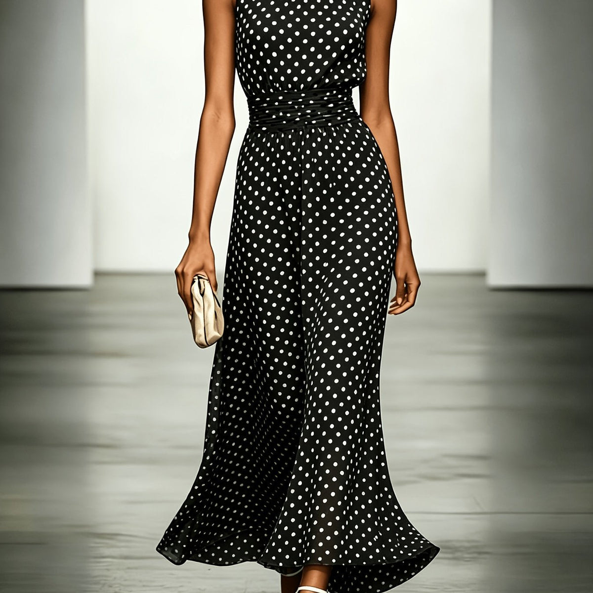 Colleen | Polka Dot Maxi Dress