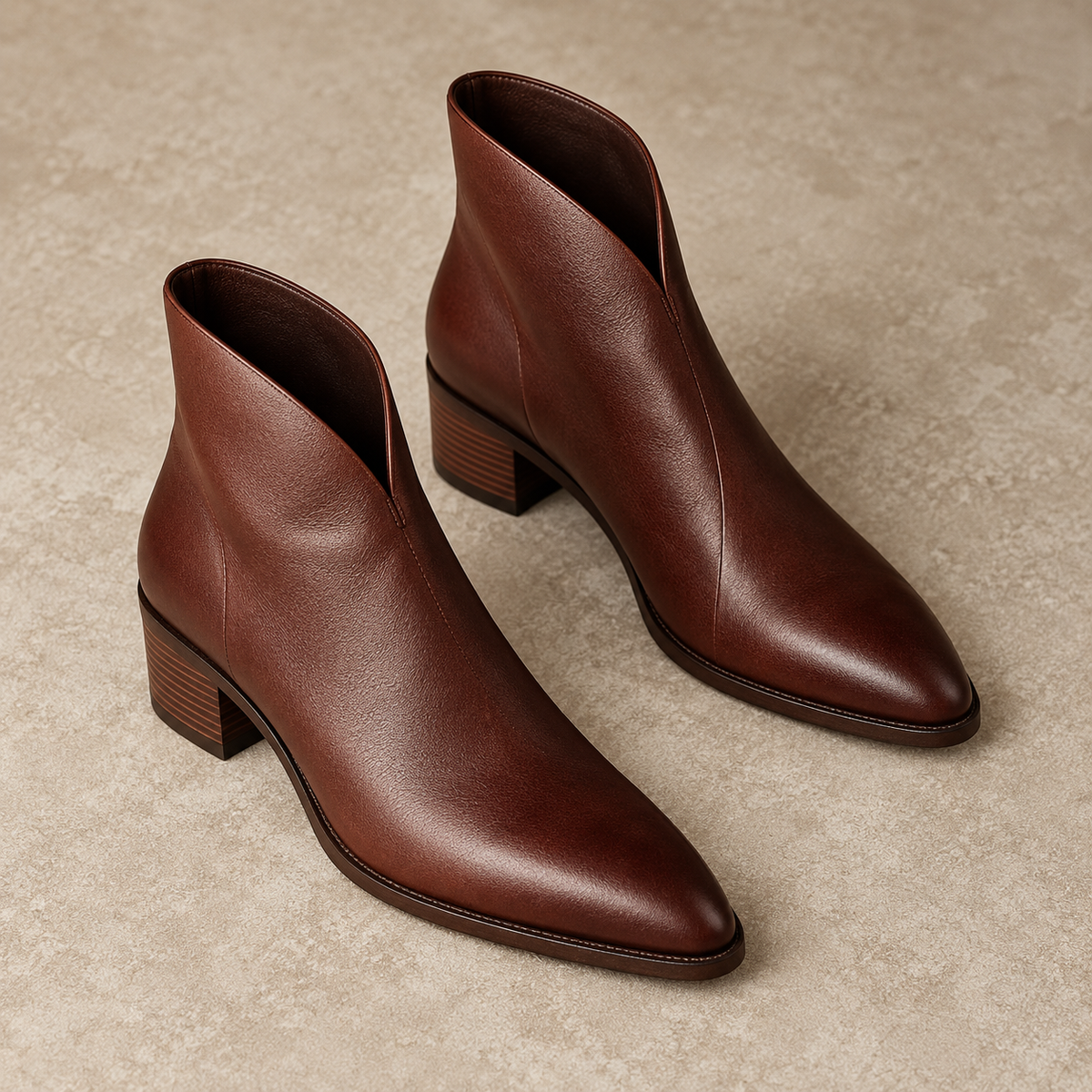 Viela | Premium Pointed-Toe Ankle Boots