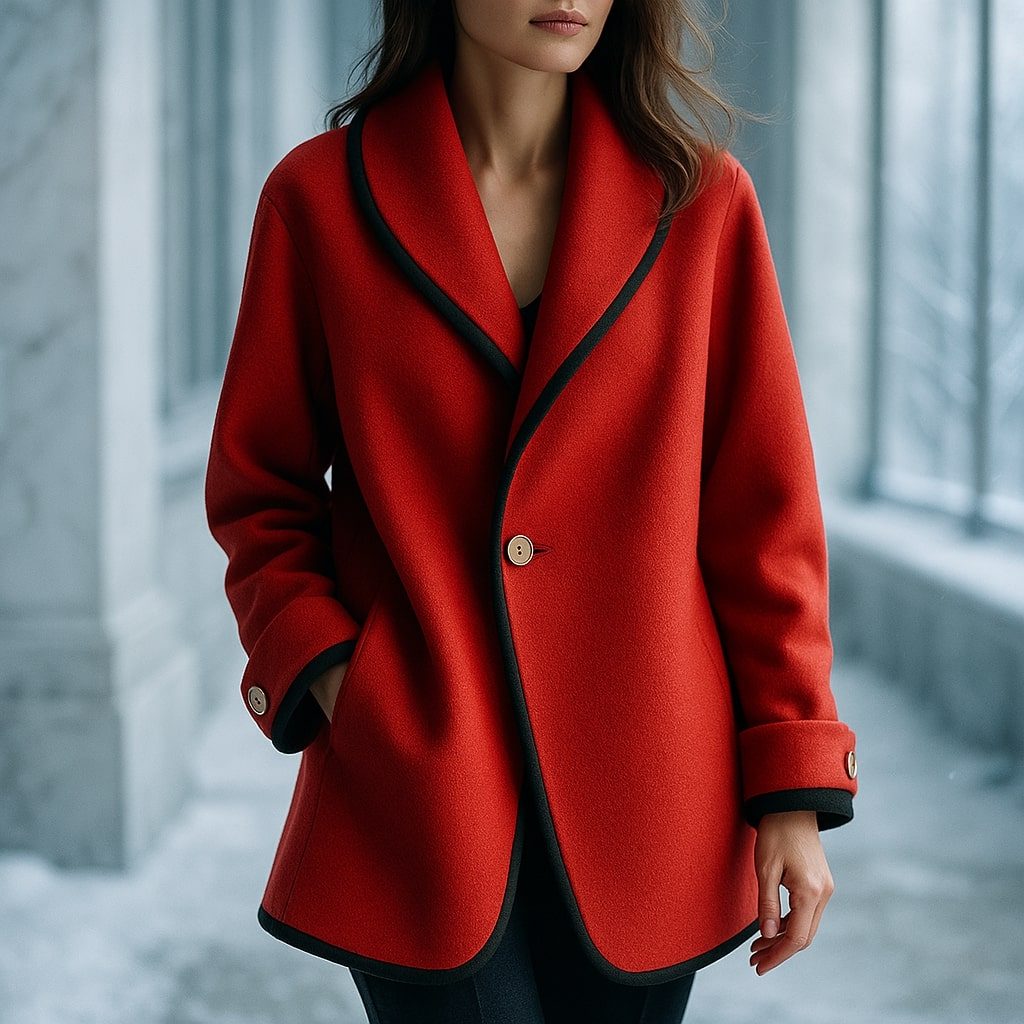 Adelheid | Oversized Swing Winter Coat with Lapel for Women
