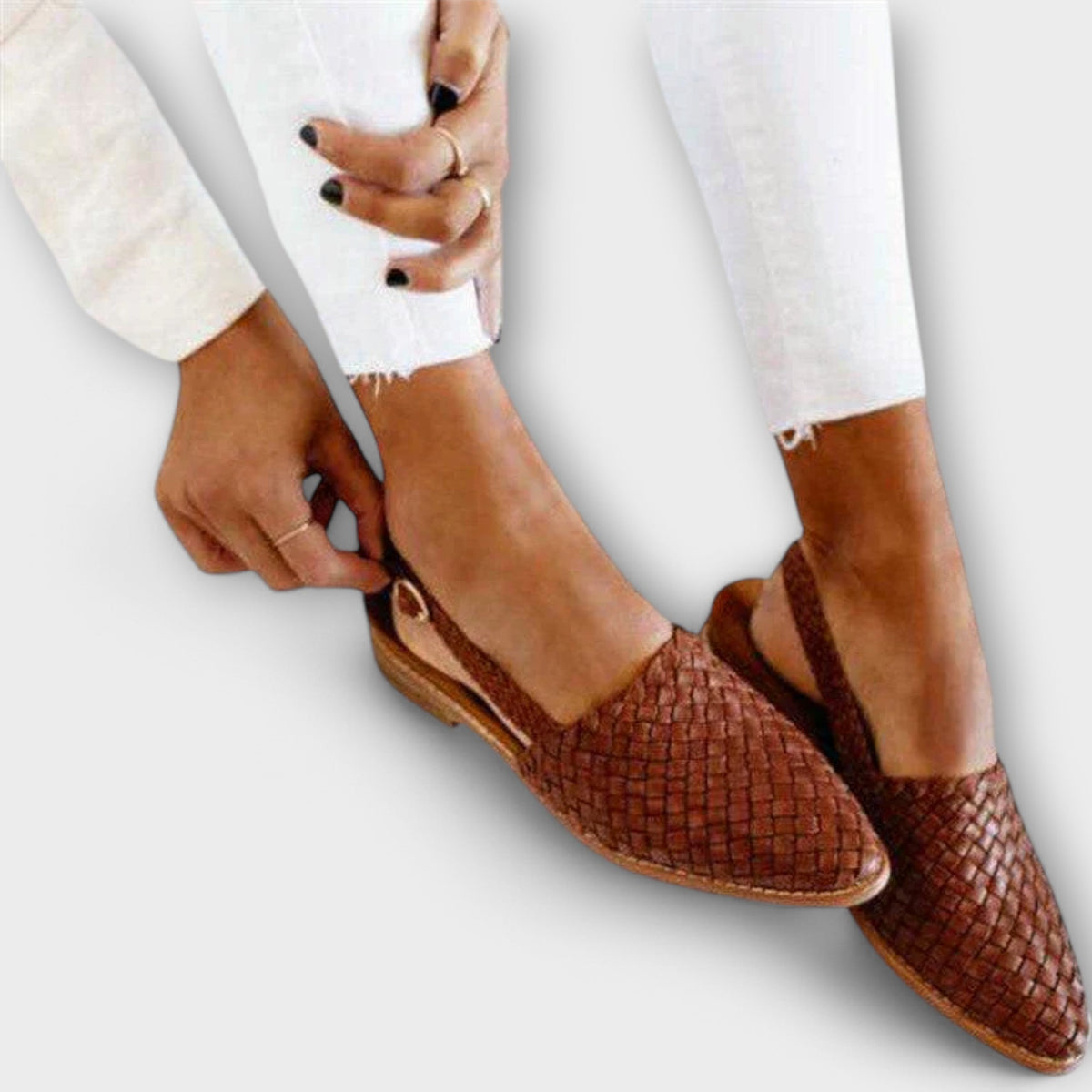 Aurora | Woven Slingback Loafers