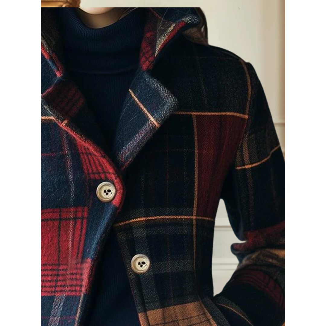 Ariella | Plaid Wool Button-Down Jacket for Women