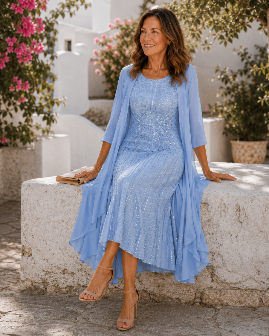 Celeste | Beaded Duster Dress
