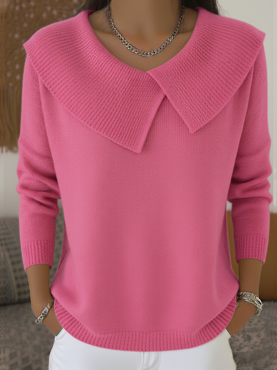 Sunnora | Warm Sweater with Collar
