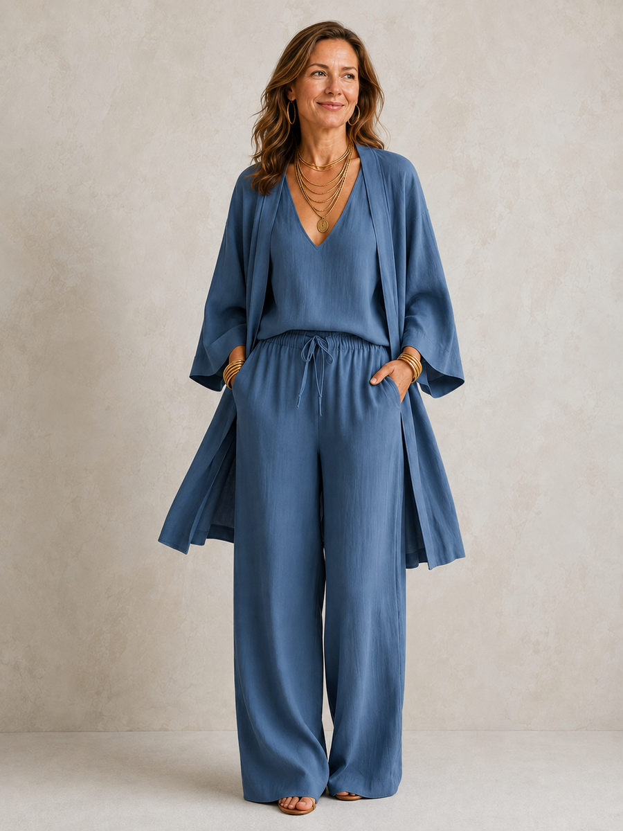 Elena | 3-Piece Linen Look Set
