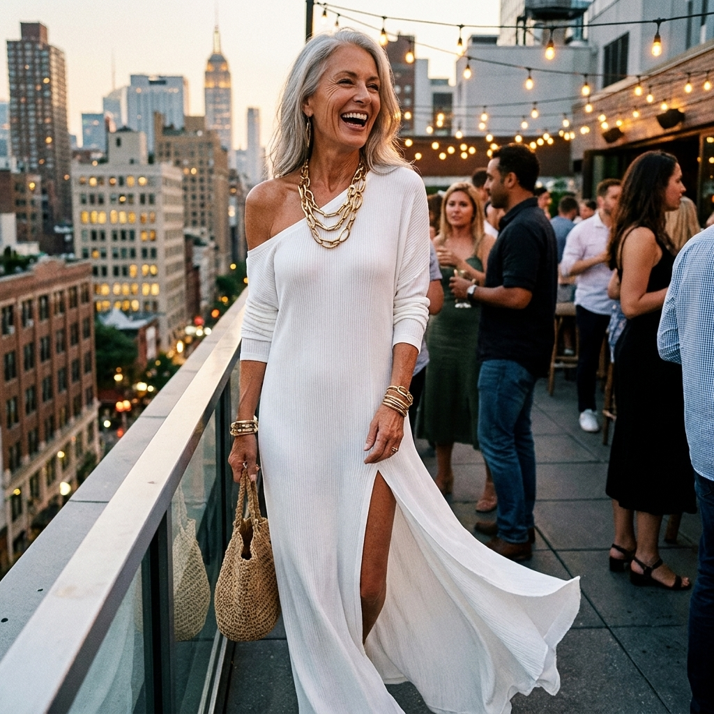 Serina | One-Shoulder Slit Dress