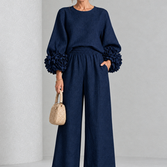 Rosette-Cuff Two-Piece Set