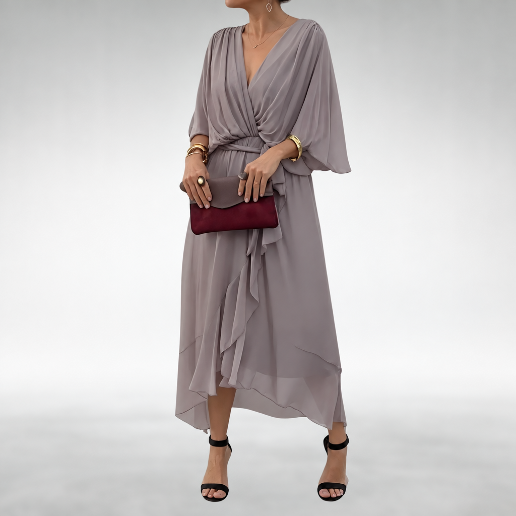 Powell elegant women's dress in gray