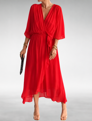 Powell elegant women's dress in red