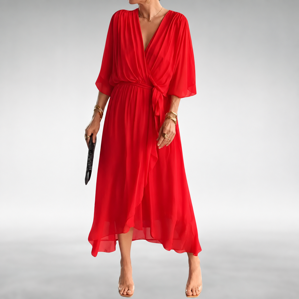 Powell elegant women's dress in red