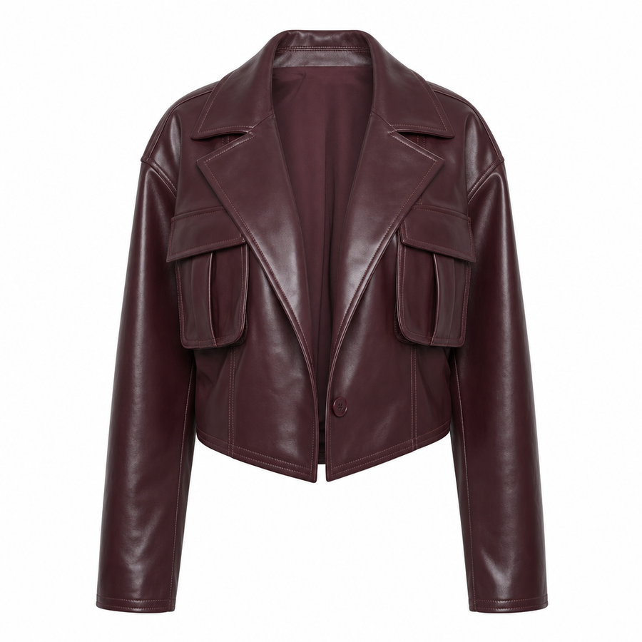 TOSCA | Cropped Jacket with Chest Pockets