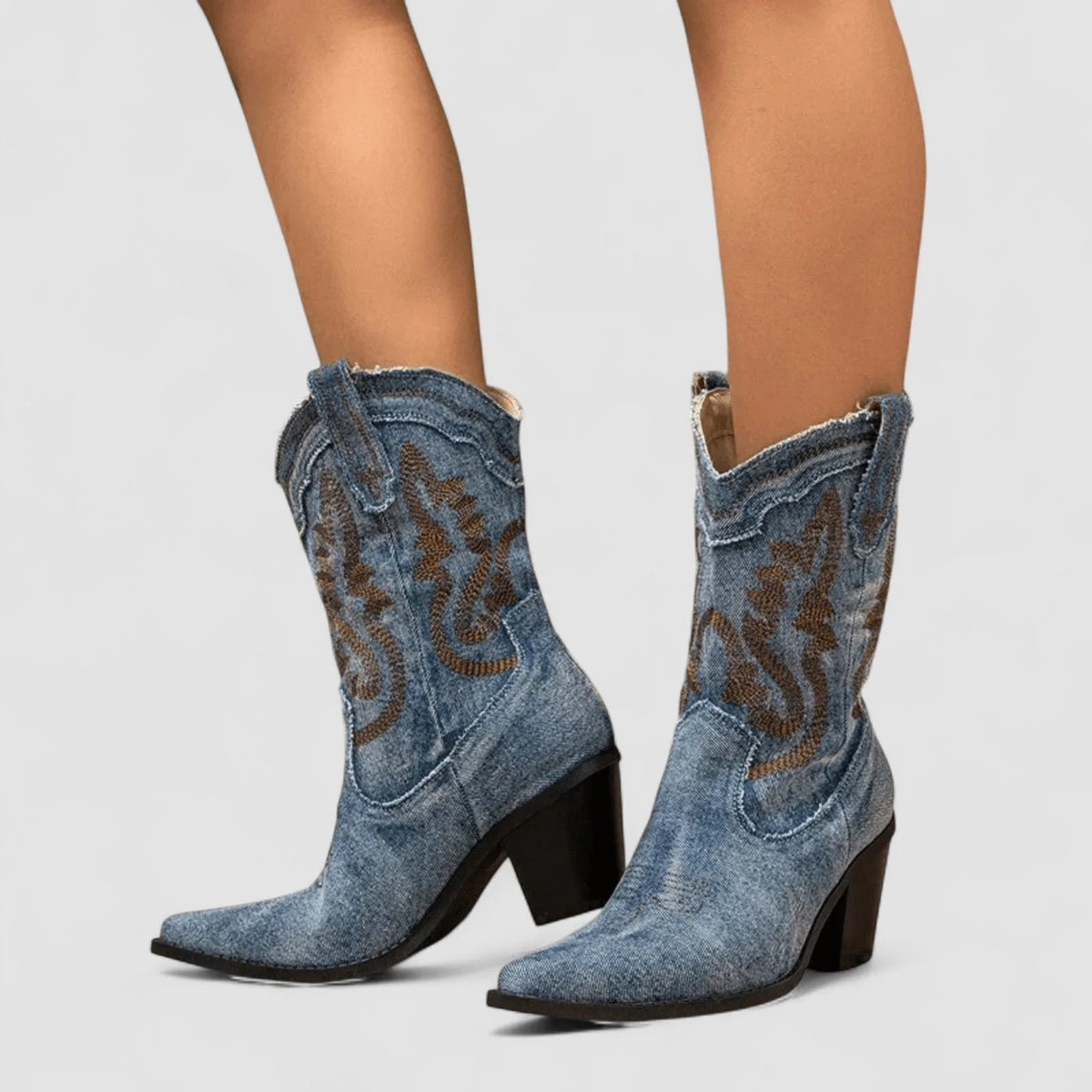 Selena | Denim Ankle Boots
