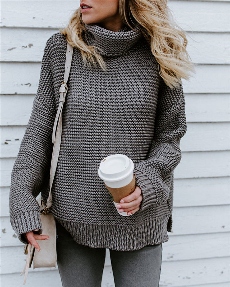 Turtleneck Autumn Winter Pullover Oversize Sweater