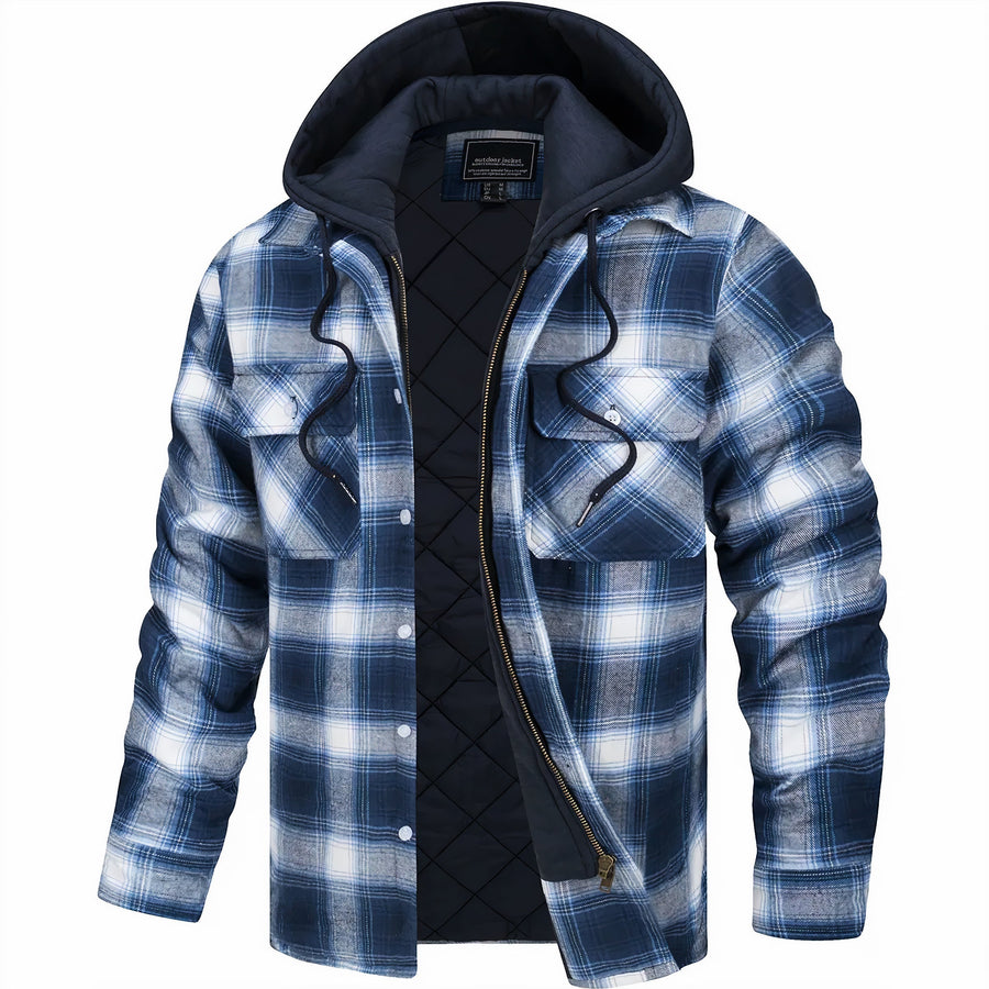 Clayton - Classic Plaid Zip-Up Jacket
