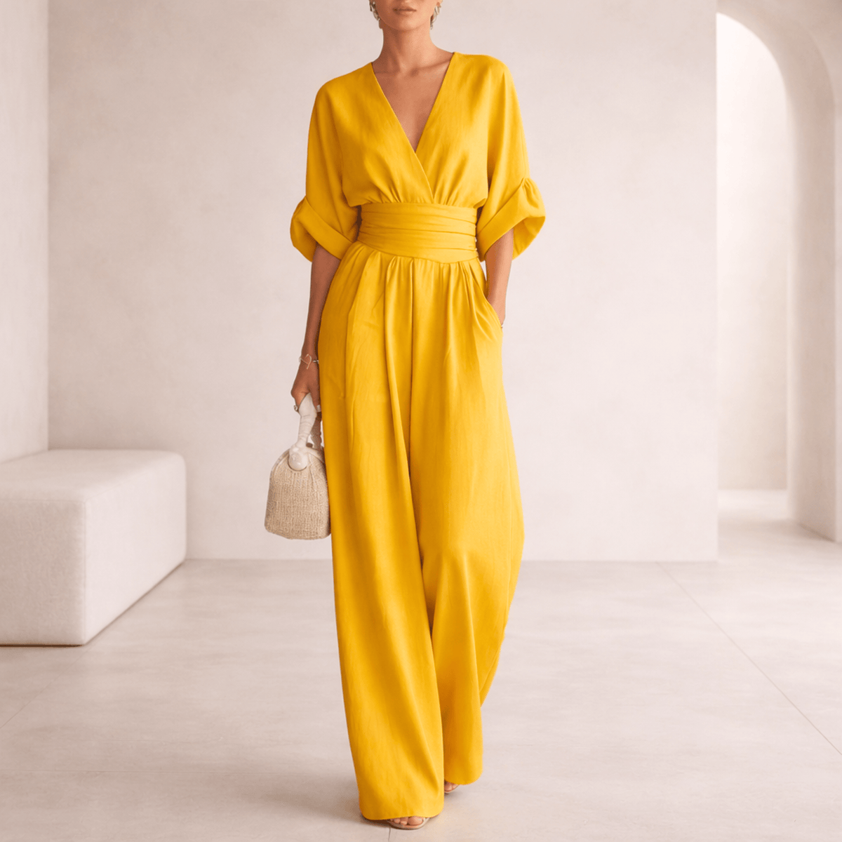 Elira | Essential V-Neck Jumpsuit