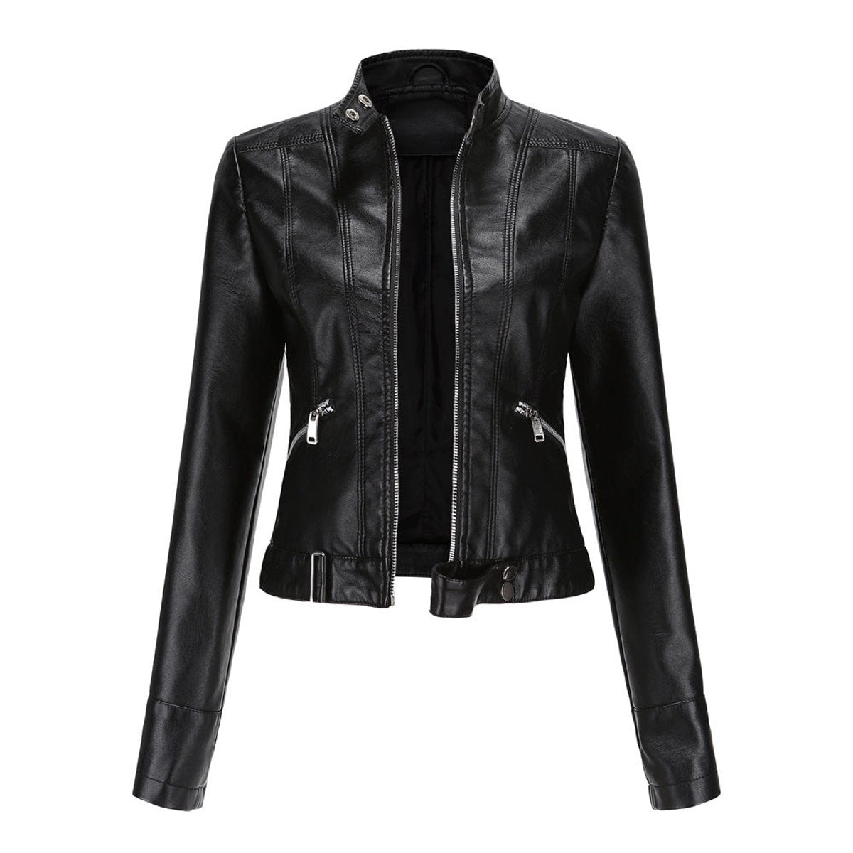 LUANA | Cropped Moto Jacket