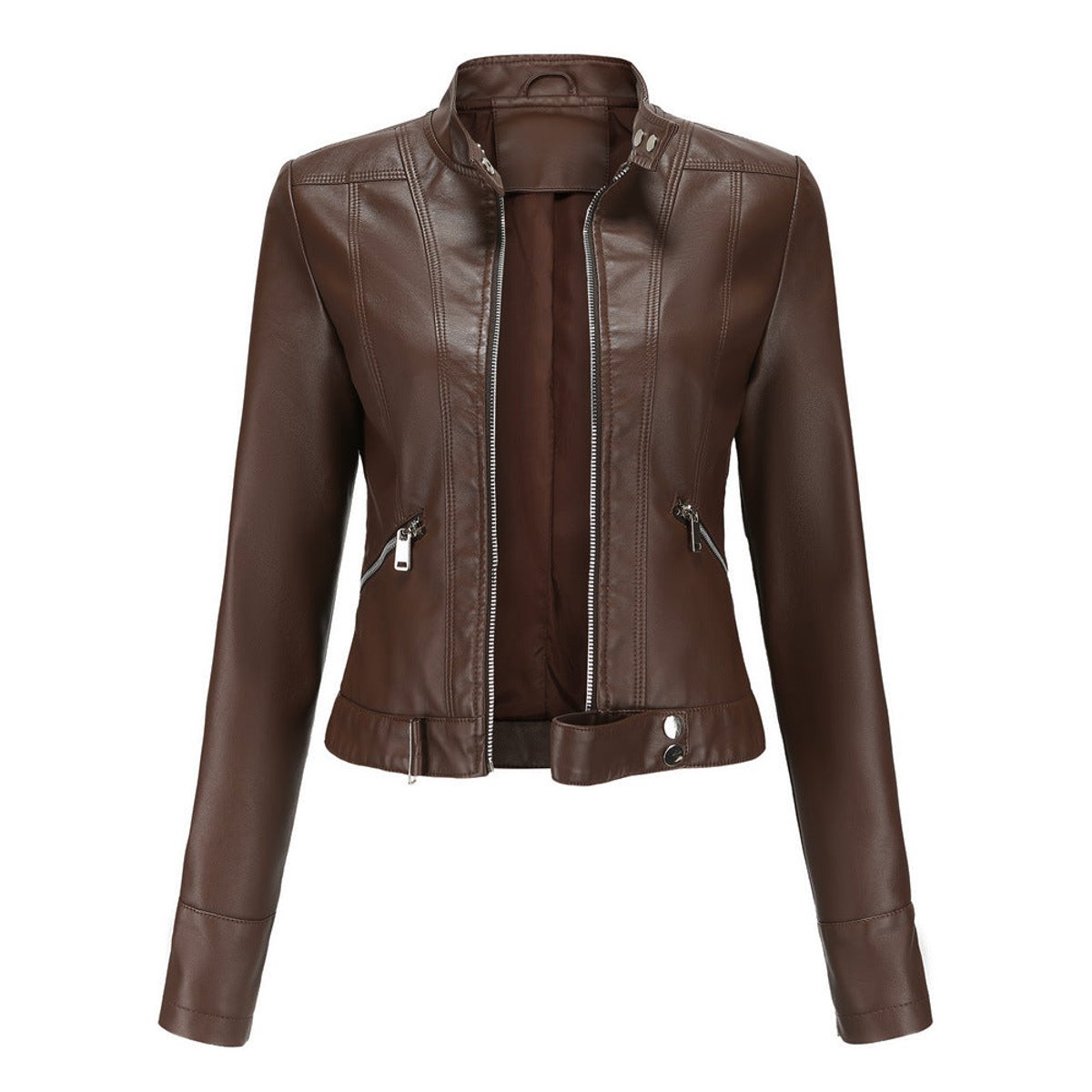 LUANA | Cropped Moto Jacket