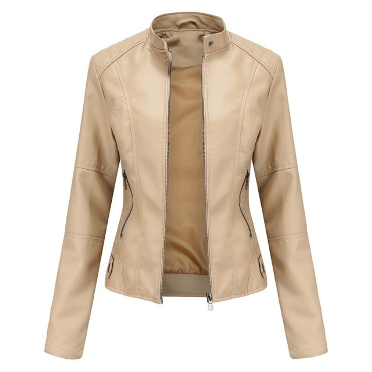 ROMINA | Stand-Collar Moto Jacket