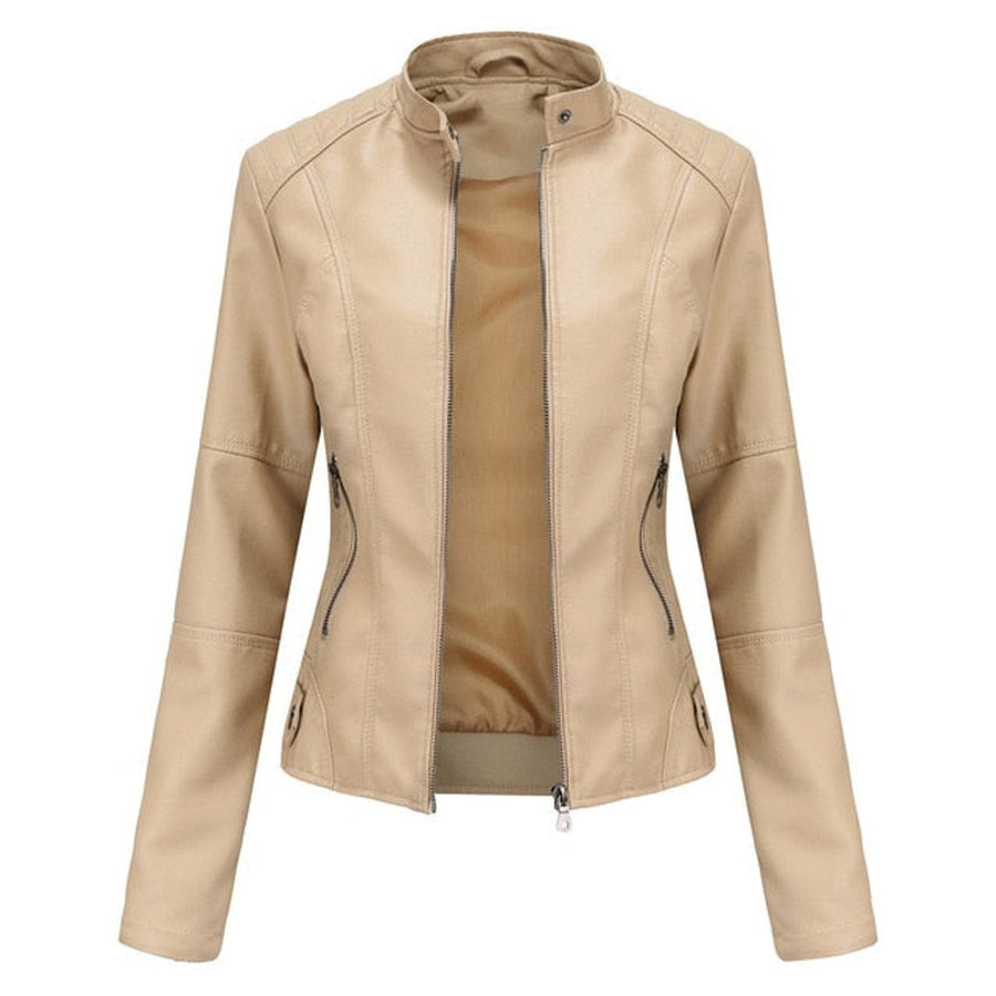 ROMINA | Stand-Collar Moto Jacket