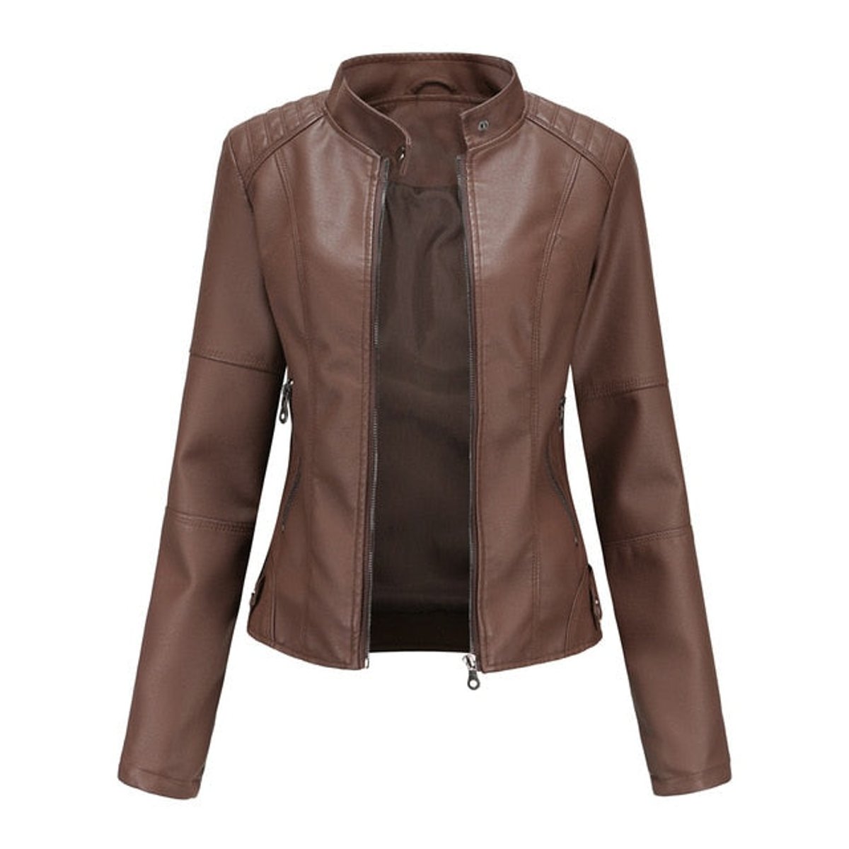 ROMINA | Stand-Collar Moto Jacket