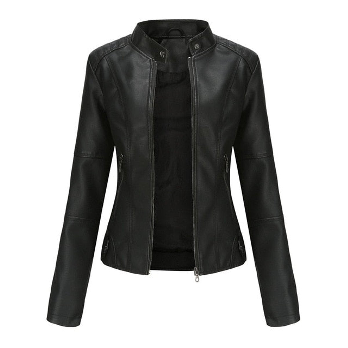 ROMINA | Stand-Collar Moto Jacket